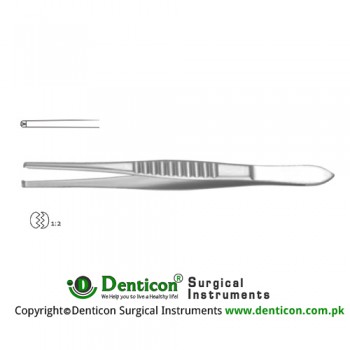 Mod. USA Dissecting Forceps 1 x 2 Teeth Stainless Steel, 25 cm - 9 3/4"